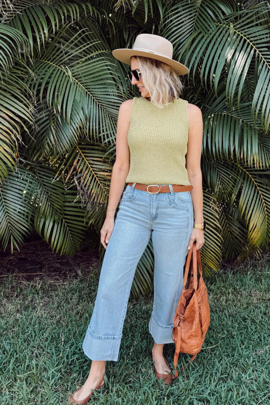 The Kris Wide Leg Denim- Light Wash